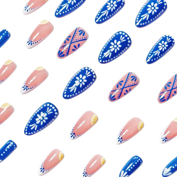 Creative artificial nails with fresh citrus design Kalsten