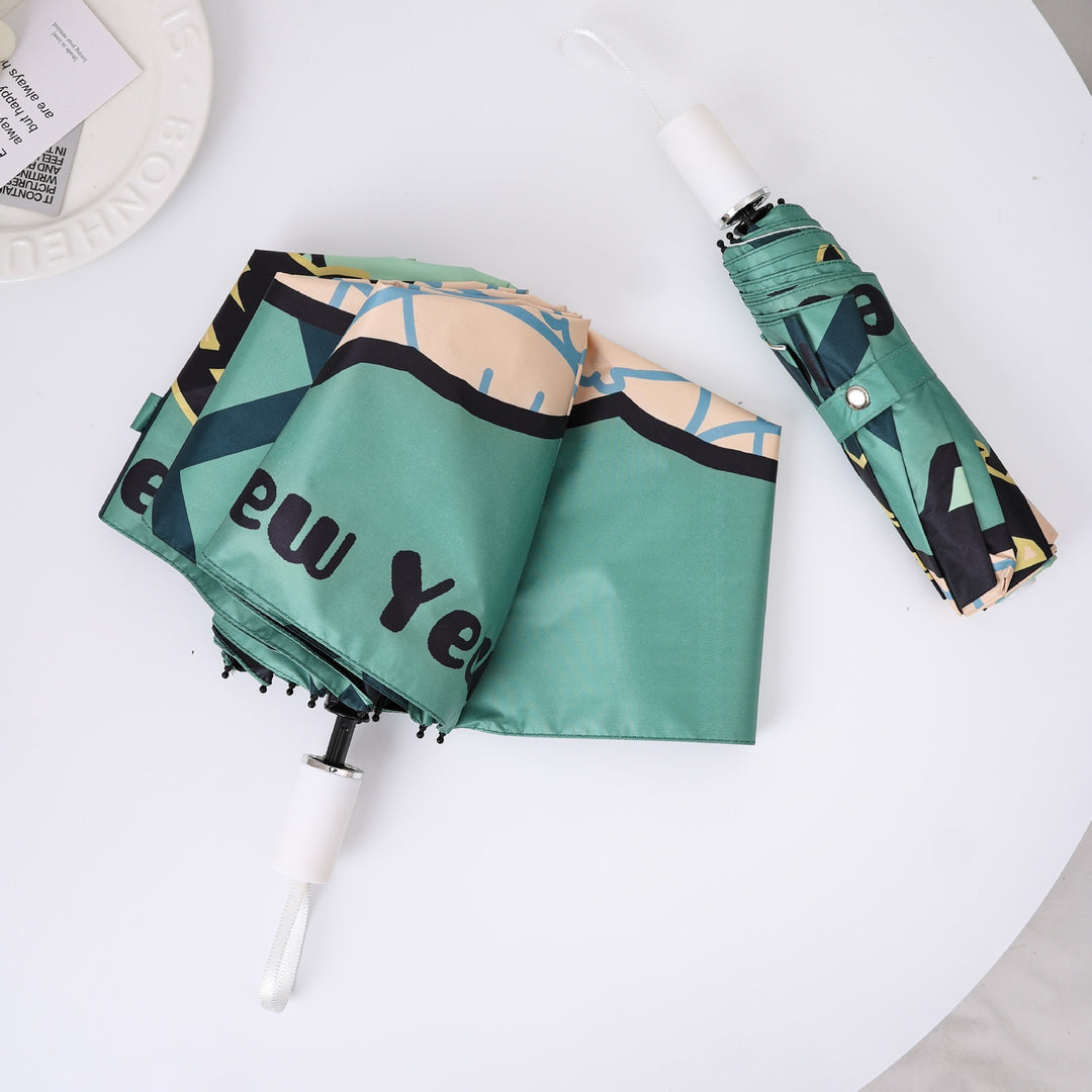 Ladies creative folding umbrella with comic motif Kalsten