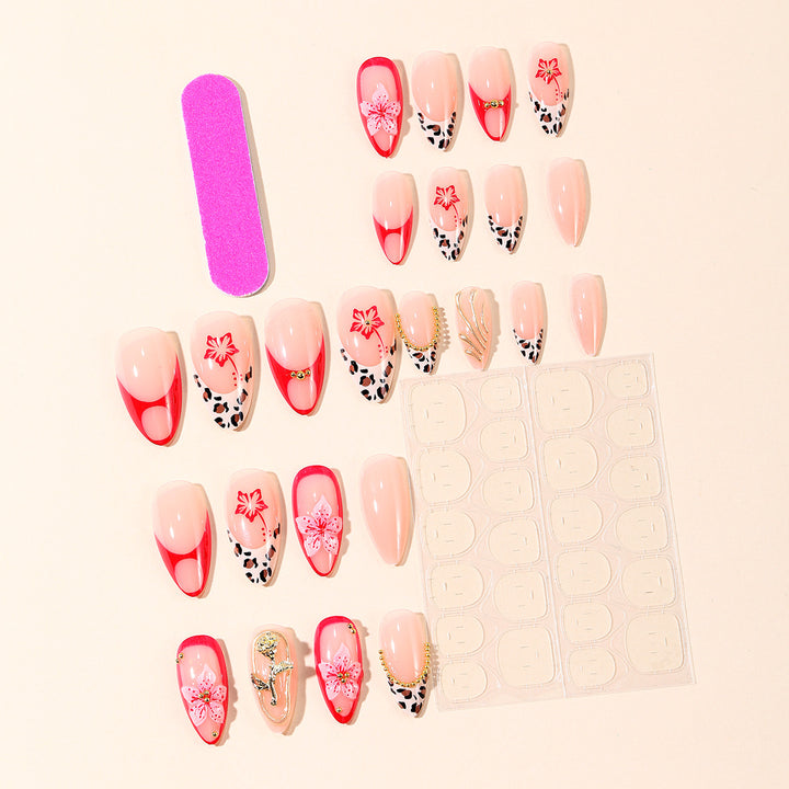 Elegant 3D Floral and Animal Print Nail Art Extensions Kalsten
