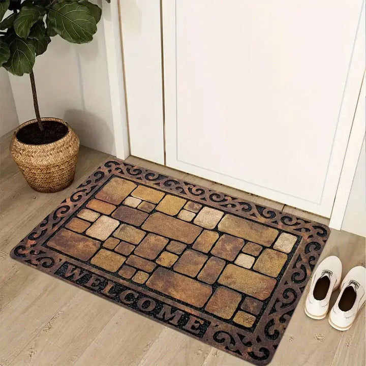 Decorative Stone-Look Entrance Mat