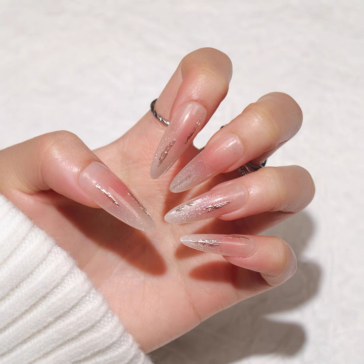 Elegant Stiletto Press-On Nails with Glitter Accents Kalsten 1789085706