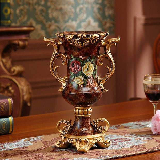 Ornate Floral Arrangement Vase