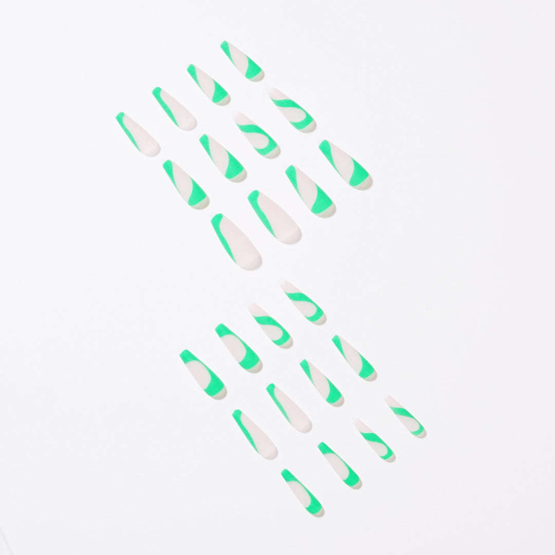 Artful nail art with modern French tip and colorful accents Kalsten
