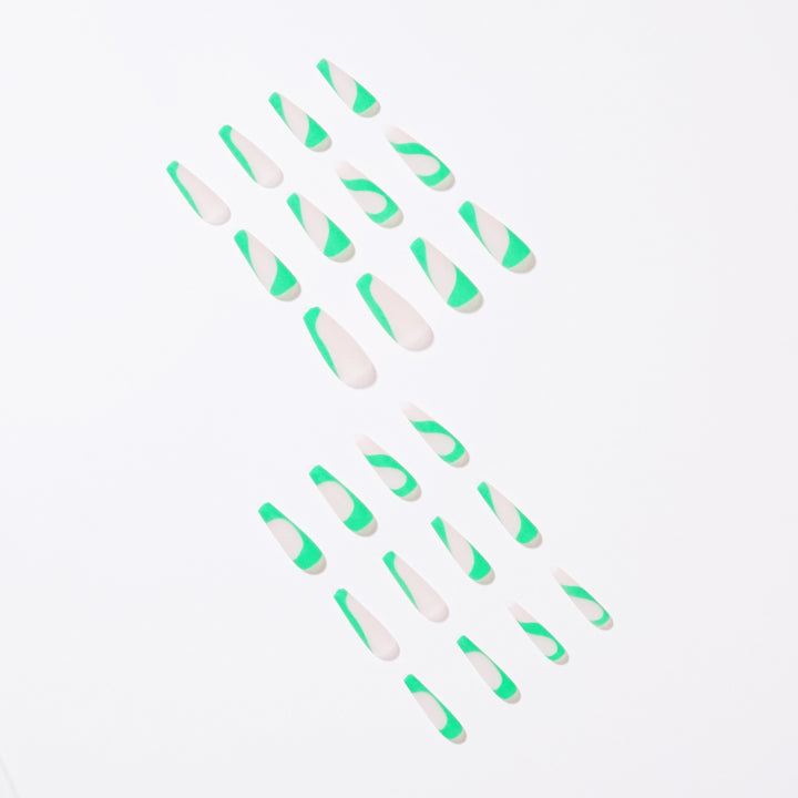 Artful nail art with modern French tip and colorful accents Kalsten