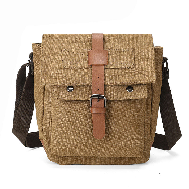 Vintage-Inspired Canvas Messenger Bag Kalsten
