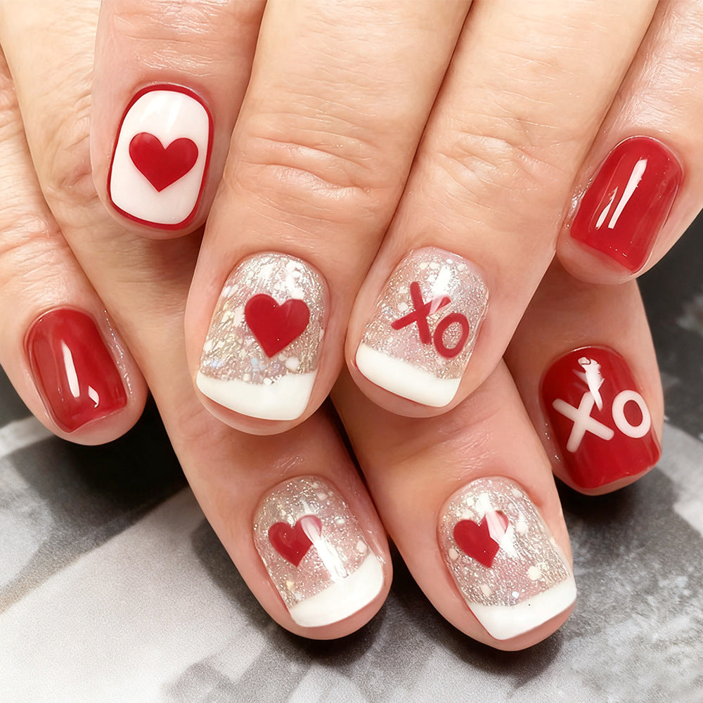 Romantic Heart-themed Nail Art Set Kalsten