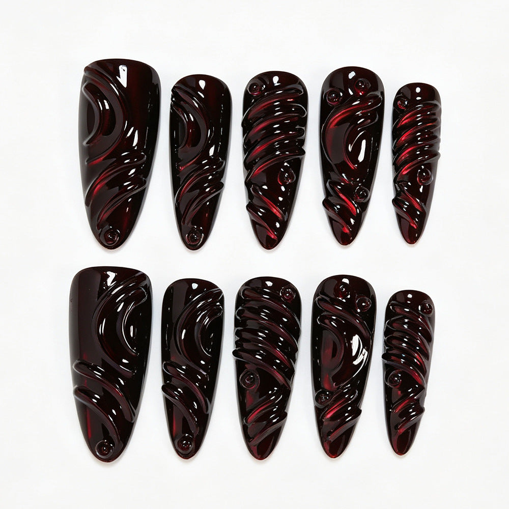 Artistic Stiletto Nail Art Extensions Kalsten