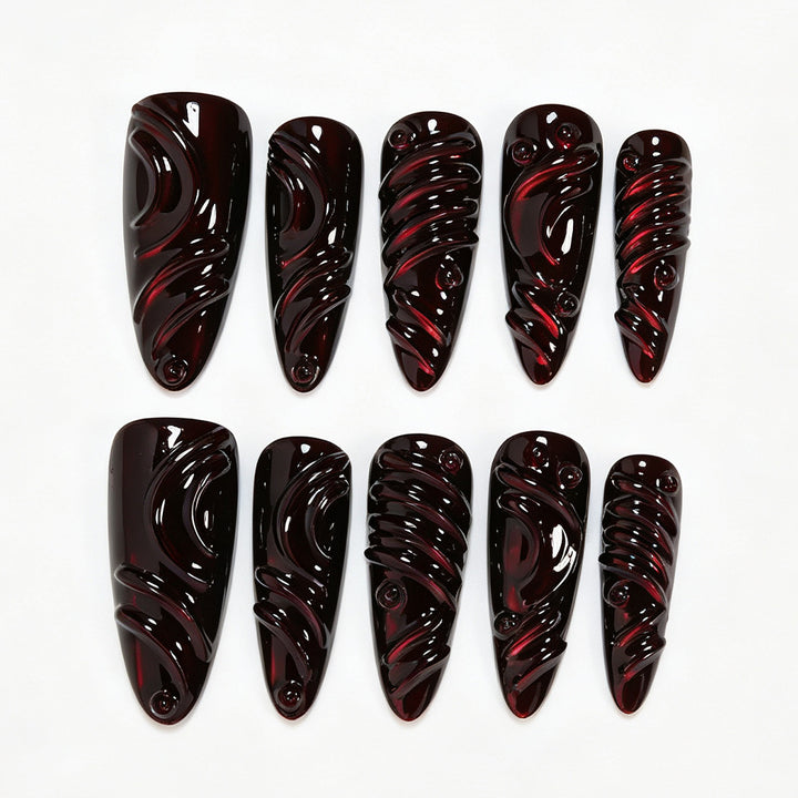 Artistic Stiletto Nail Art Extensions Kalsten