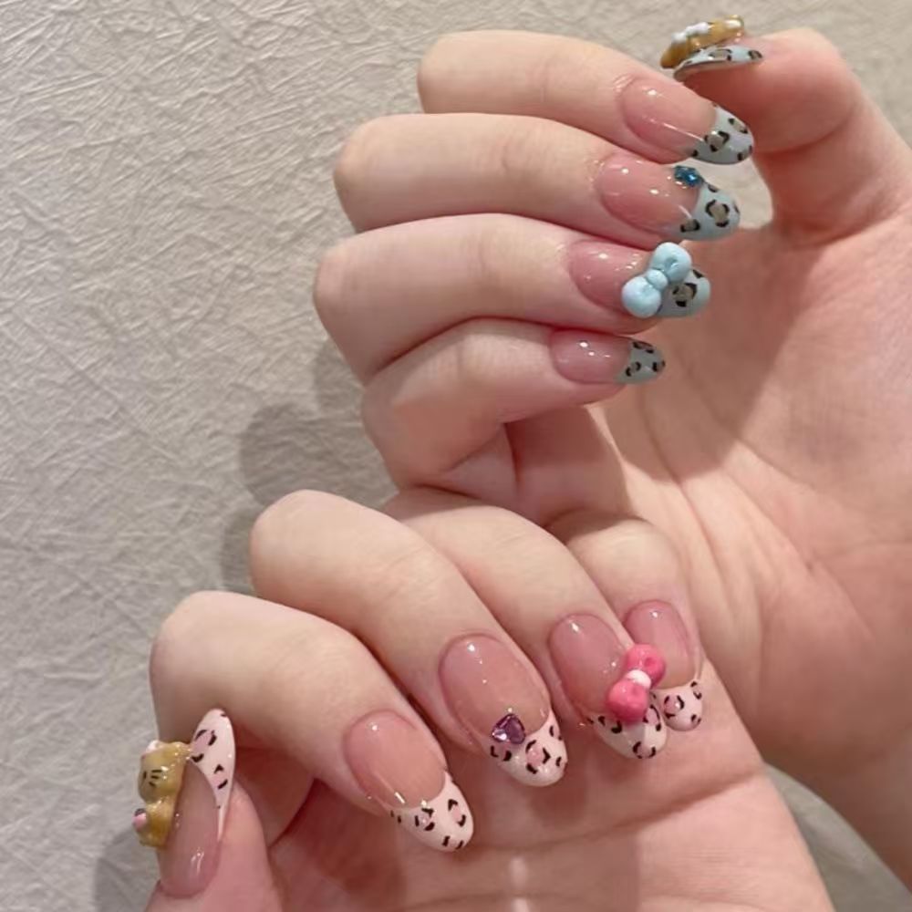 Decorative Character-Themed Press-On Nails with 3D Elements Kalsten