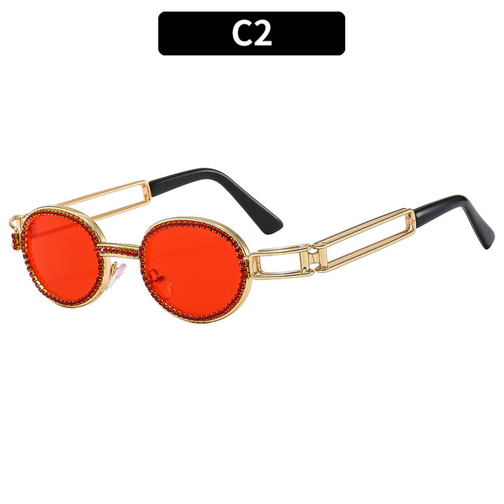 Decorative Crystal-Accented Sunglasses