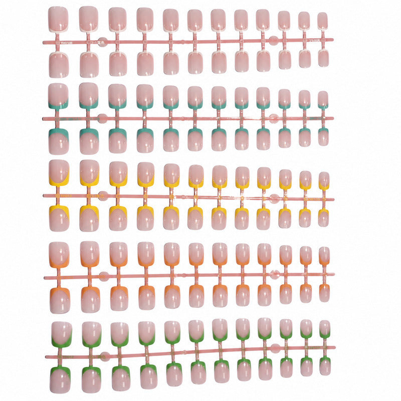 Acrylic nail set with colorful gradients Kalsten