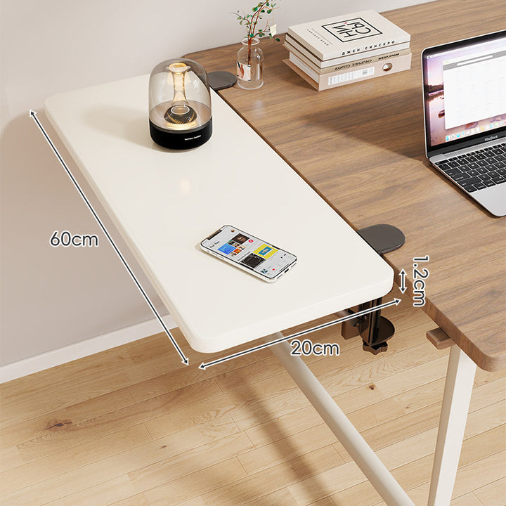 Clamp-On Adjustable Under-Desk Extension Work Surface