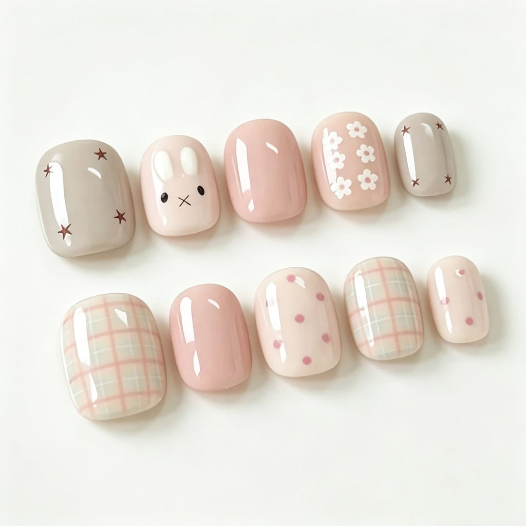 Creative Themed Press-On Nail Art Set Kalsten