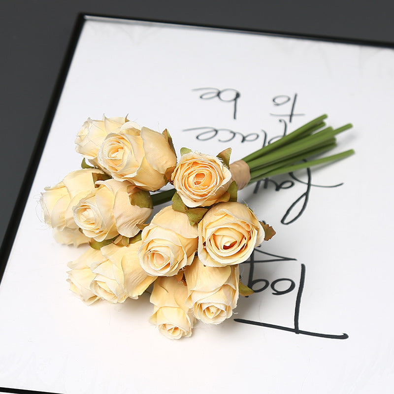 Elegant Faux Rose Bouquet for Home Decor