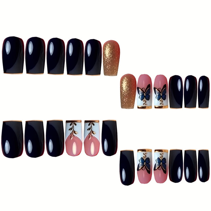 Butterfly-Inspired Elegant Acrylic Press-On Nails Kalsten