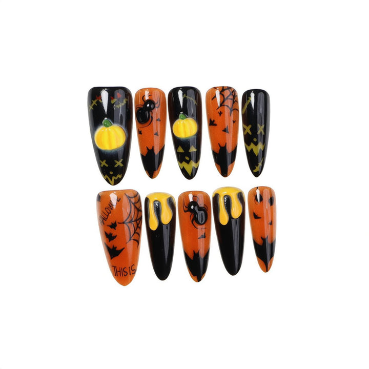 Halloween-Themed Artistic Press-On Nail Set Kalsten