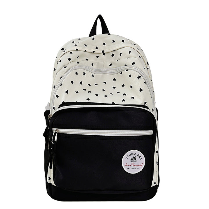 Charming Star-Patterned School Backpack Kalsten