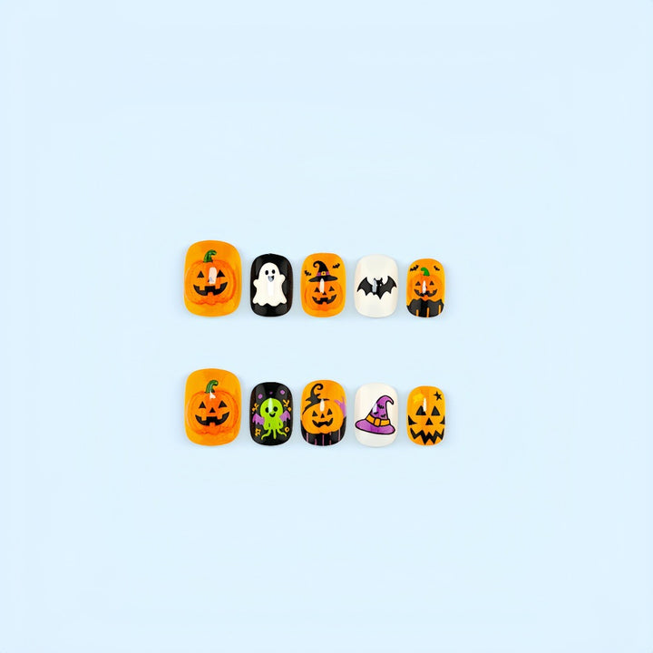 Artificial nails with spooky Halloween designs Kalsten