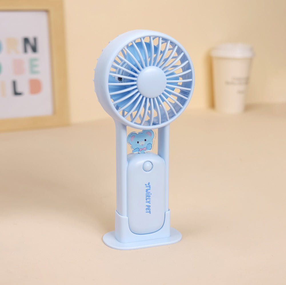 Ladies Portable Battery Hand Fan with Multifunctional Design Kalsten