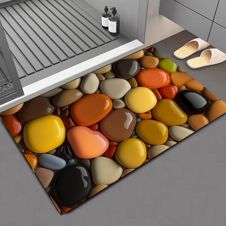 Stone-Inspired Decorative Area Mat