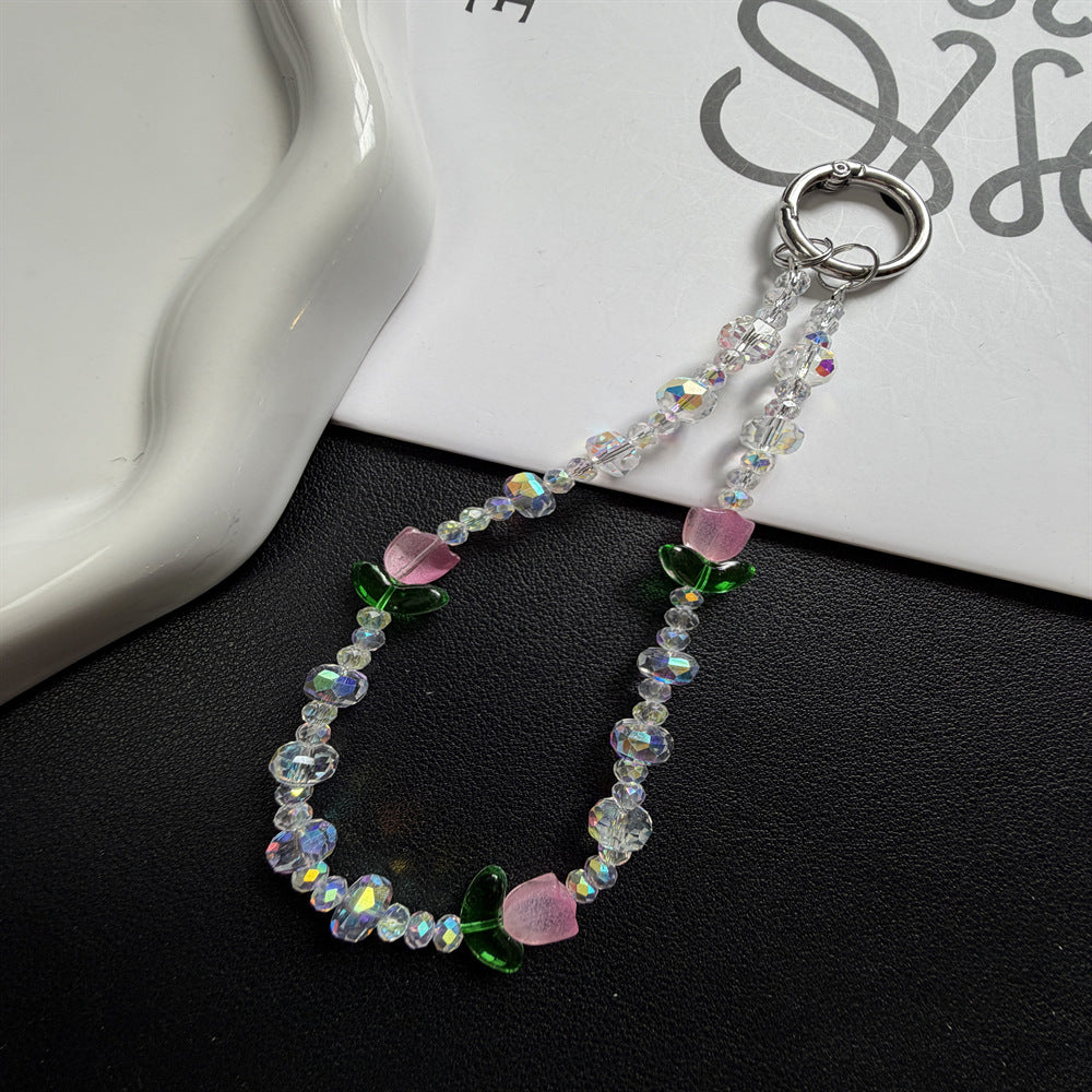 Decorative Beaded Floral Keychain Kalsten