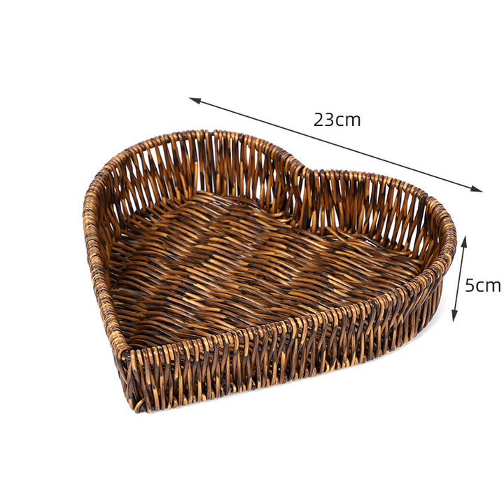 Heart-Shaped Woven Storage Basket Kalsten