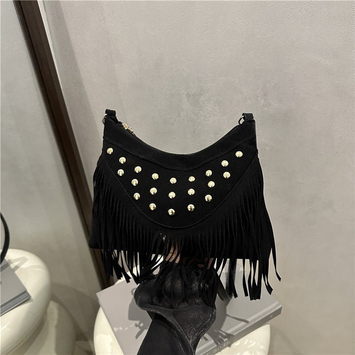Bohemian Fringe Detail Crossbody Bag Kalsten