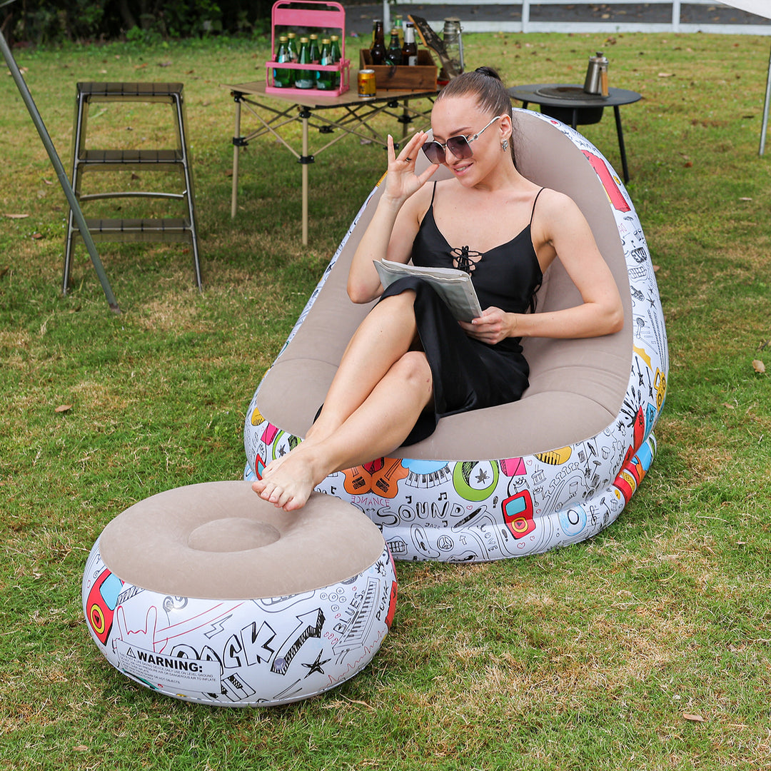 Women's Inflatable Comfort Sofa with Ergonomic Backrest Kalsten
