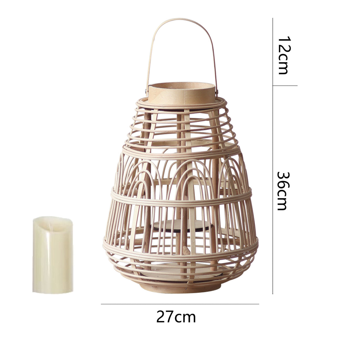 Rustic Rattan Lantern Kalsten