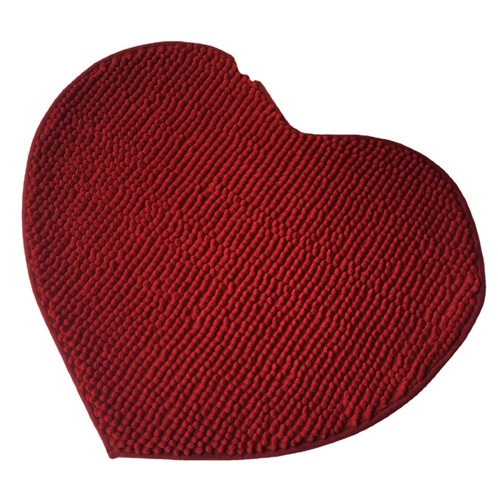 Heart-Shaped Soft Textured Bath Mat Kalsten