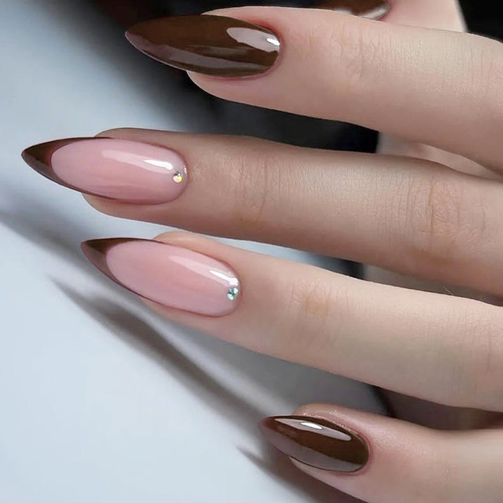 Press-On Nail Art Set with Elegant French Tips Kalsten