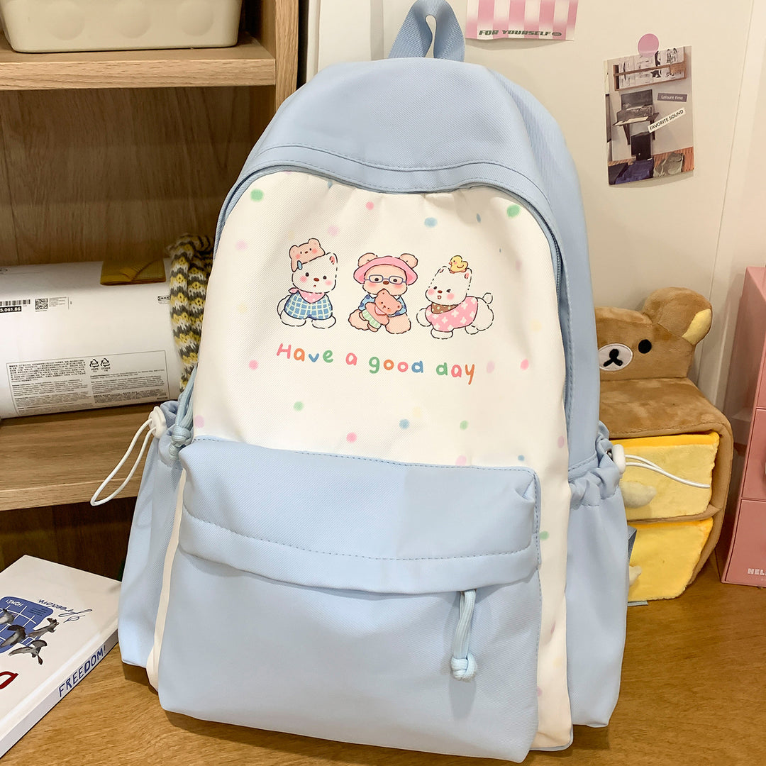 Cute Illustrated Animal-Themed Backpack Kalsten
