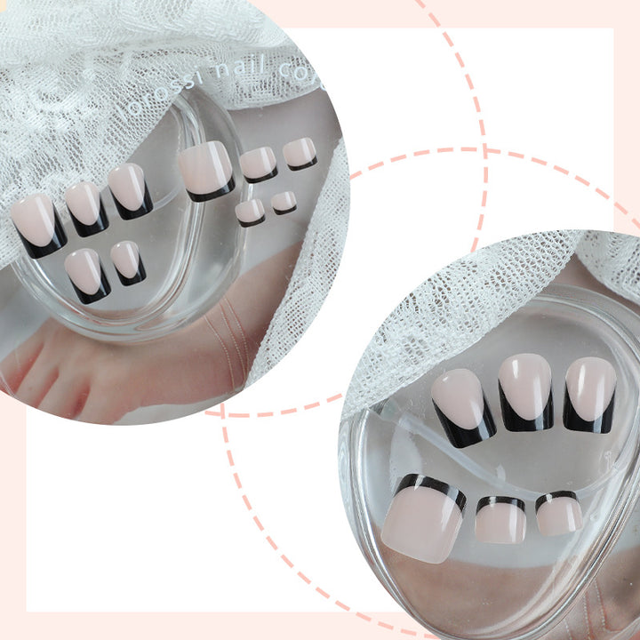 Elegant Press-On Nail Set with Unique Ombre Design Kalsten