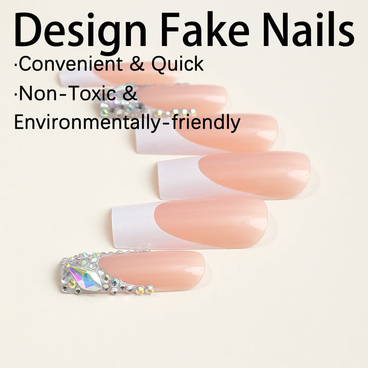 Nail set with glamorous rhinestone details Kalsten