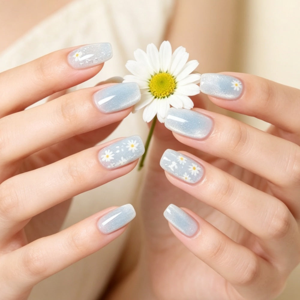 Artistic Floral Print Press-On Nail Set Kalsten