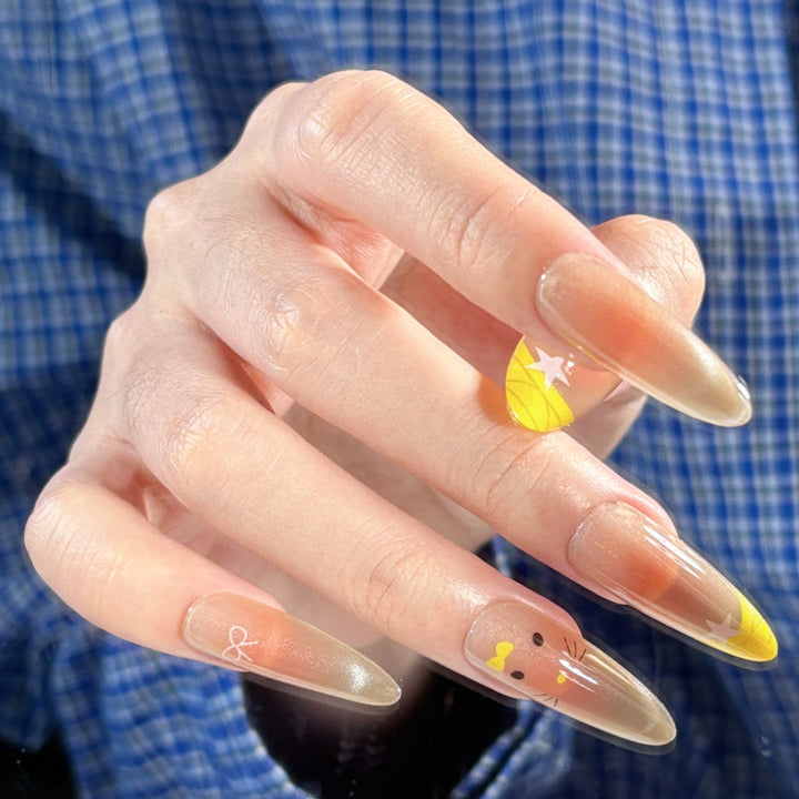 Creative Themed Long Stiletto Press-On Nails Kalsten