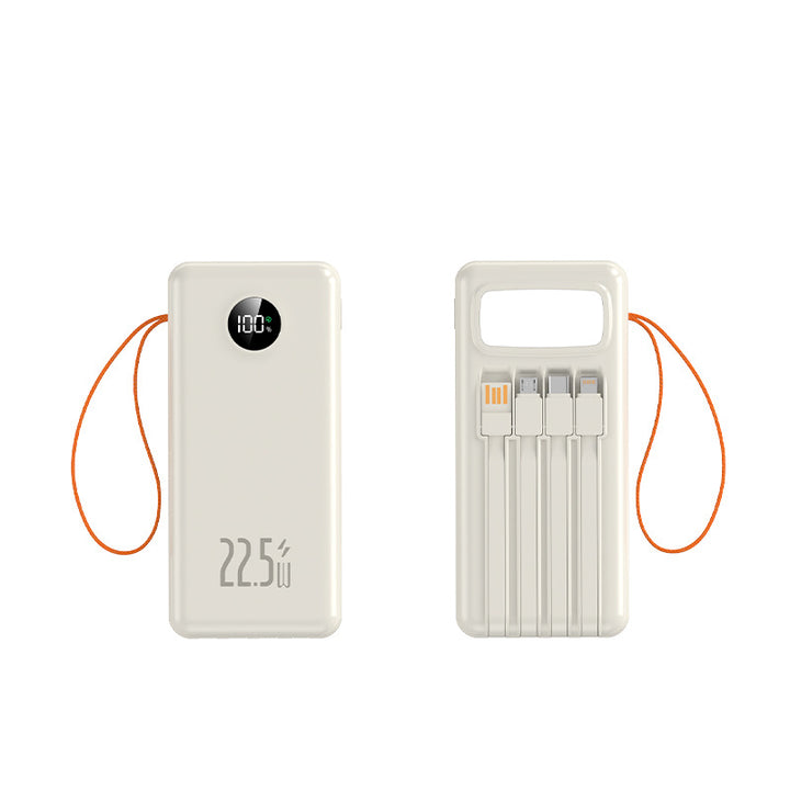 Portable power bank with integrated cable management and LCD display Kalsten