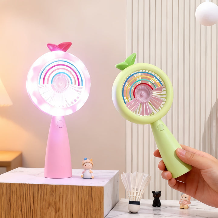 Women Portable USB Hand Fan with LED Lighting Kalsten