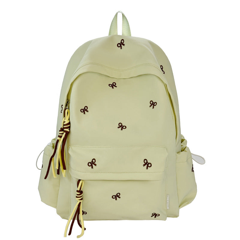 Backpack with Charming Bow Design and Practical Compartments Kalsten