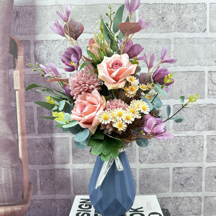 Elegant Faux Flower Bouquet Arrangement