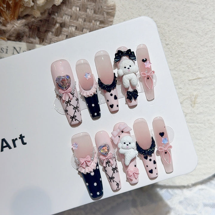 Whimsical 3D Character-Inspired Press-On Nail Art Set