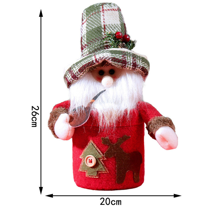 Decorative snowman figure with heart pattern