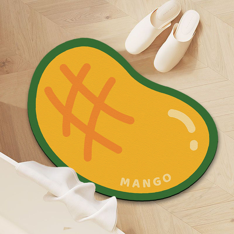 Mango-Shaped Decorative Floor Mat