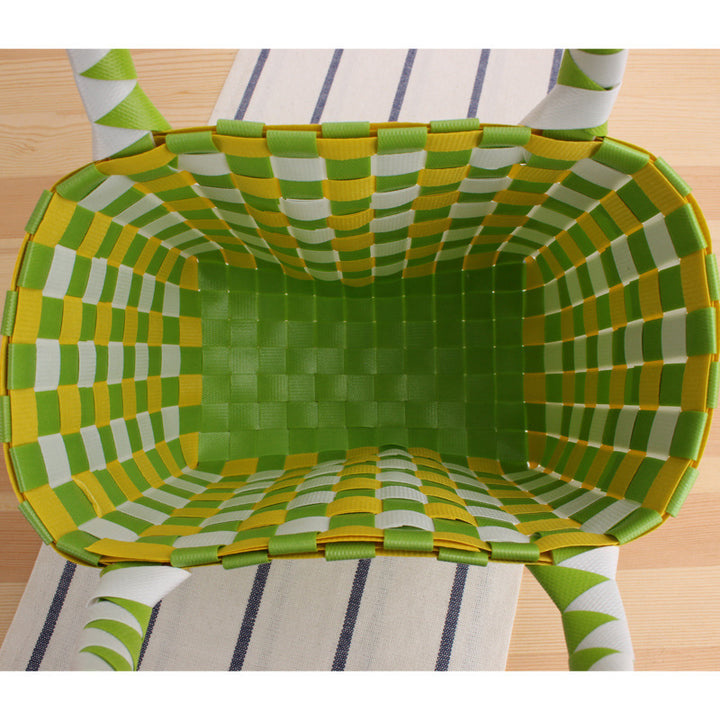 Handbag made of woven material with a stylish check pattern Kalsten