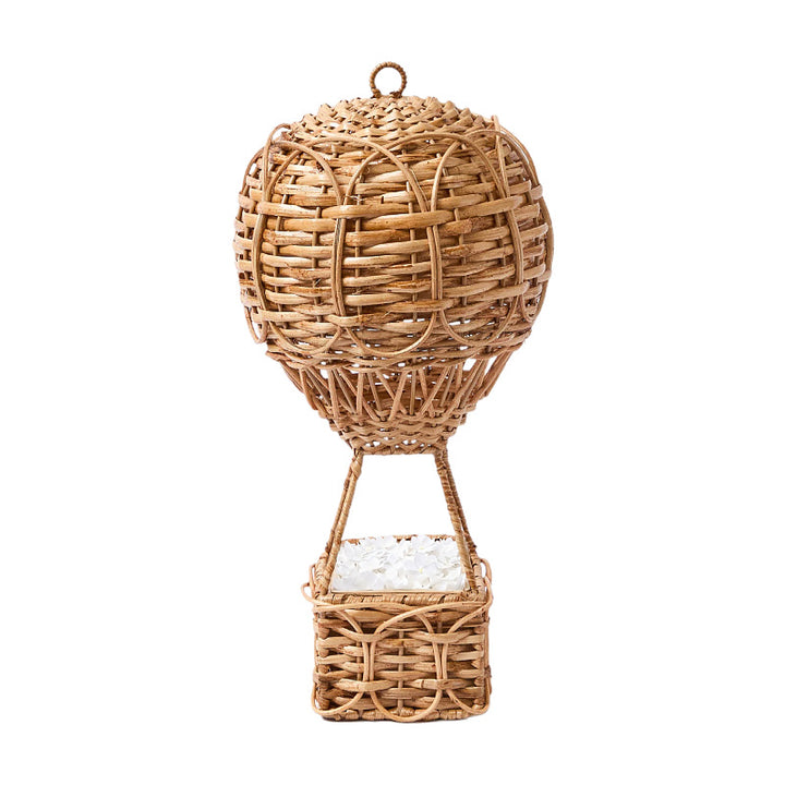 Handwoven storage basket in hot air balloon design Kalsten