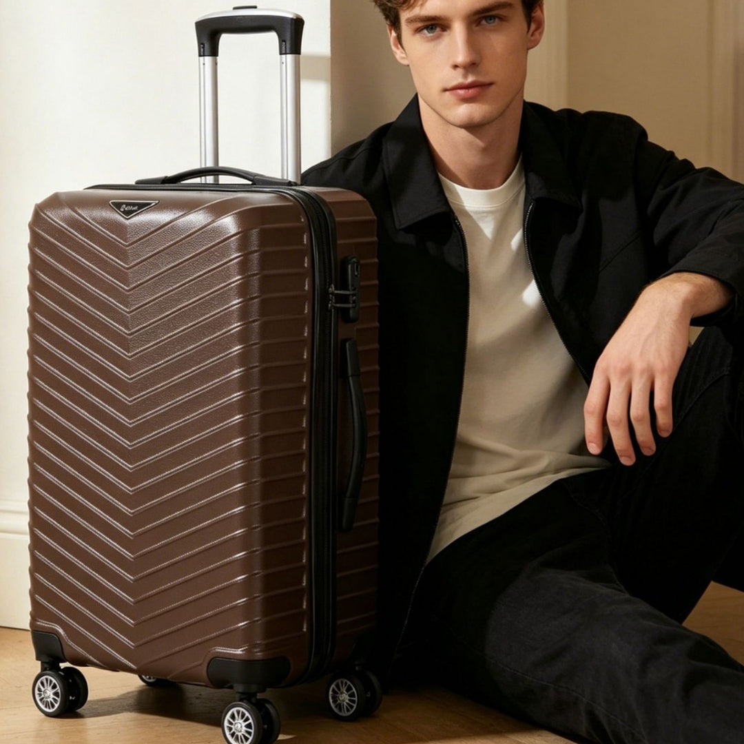 Unisex Chevron Patterned Hard Shell Travel Suitcase Kalsten
