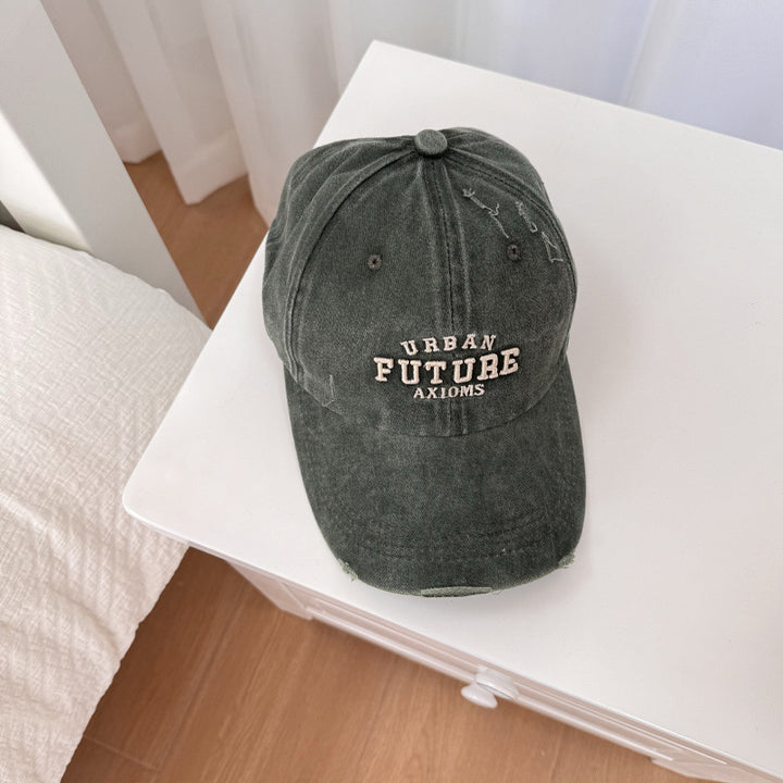 Men's Distressed Cotton Adjustable Baseball Cap Kalsten