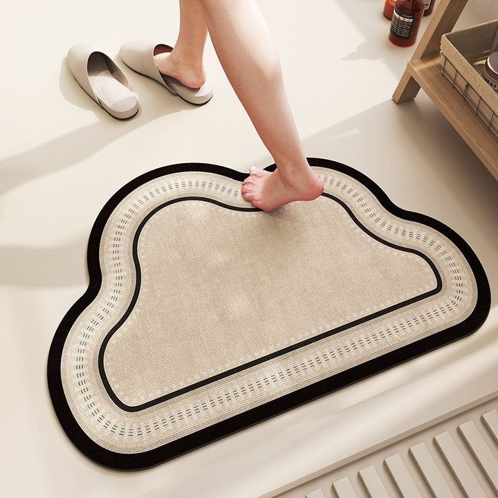 Soft Textured Cloud-Shaped Bath Mat Kalsten