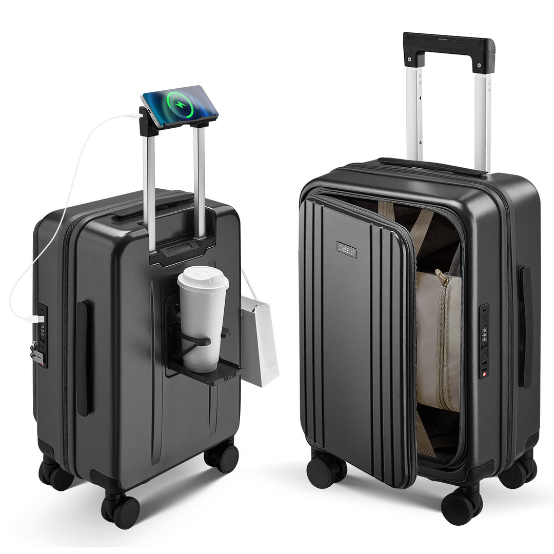Unisex Smart Hard Shell Trolley Suitcase Kalsten