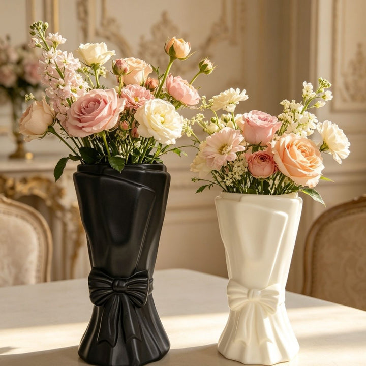 Decorative Elegant Bow-Shaped Flower Vase Kalsten